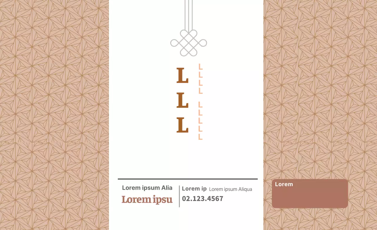 Bruin traditioneel oosterse geneeskunde kliniek reclame label