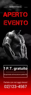 Un evento aperto alla salute di colore nero e rosso intenso