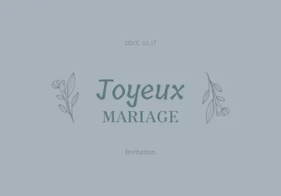 Enveloppes d'invitation de mariage luxueuses avec texte et illustrations florales