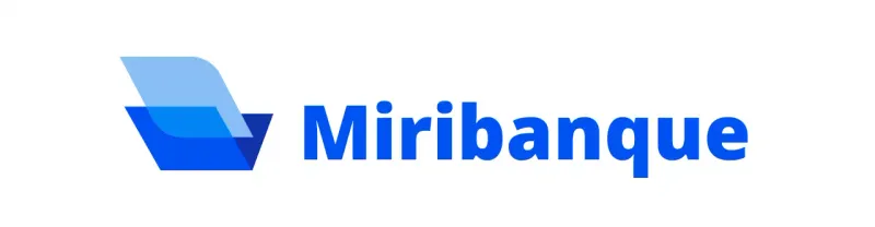 Logo de la banque avec symbole simplifié bleu et noir