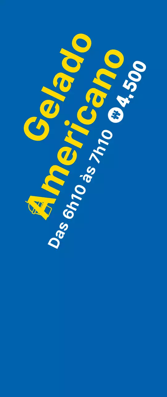 Promoção de vendas num pequeno café sobre fundo azul