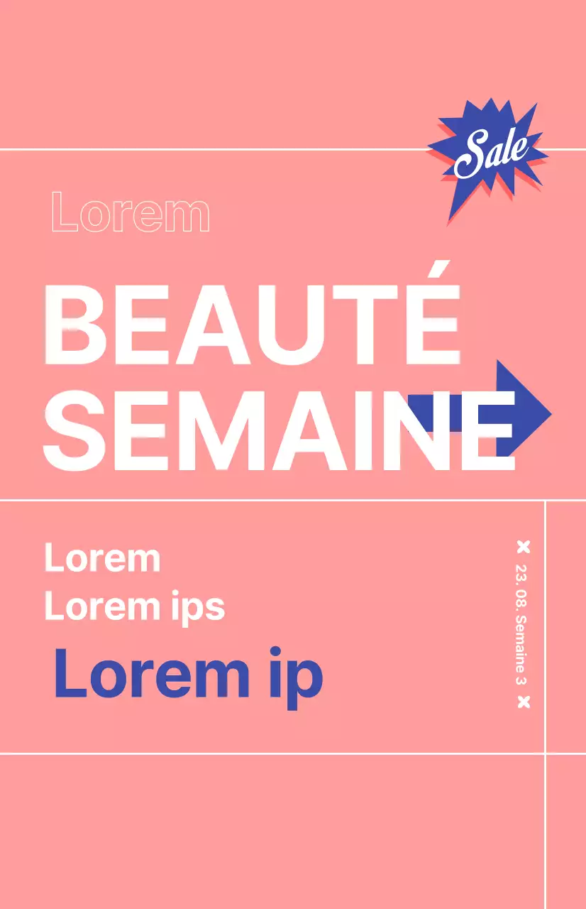 Drapeau de promotion des cosmétiques sur fond rose