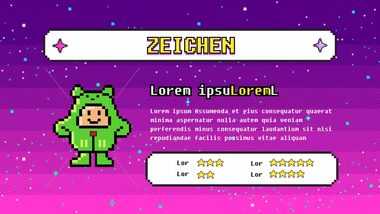 Lila und rosa kybernetische Spielförderung