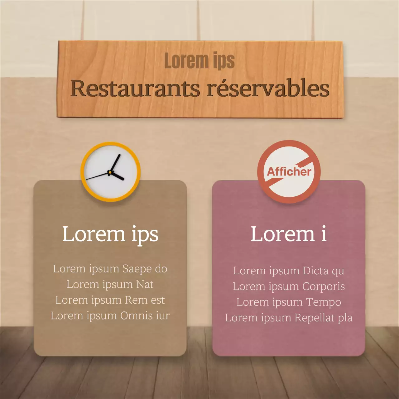 Concept de restaurant japonais en bleu marine et marron