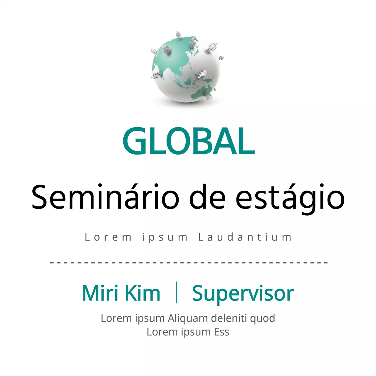 Estilo simples em tons de menta escuro e preto Acerca dos Seminários de Intuição