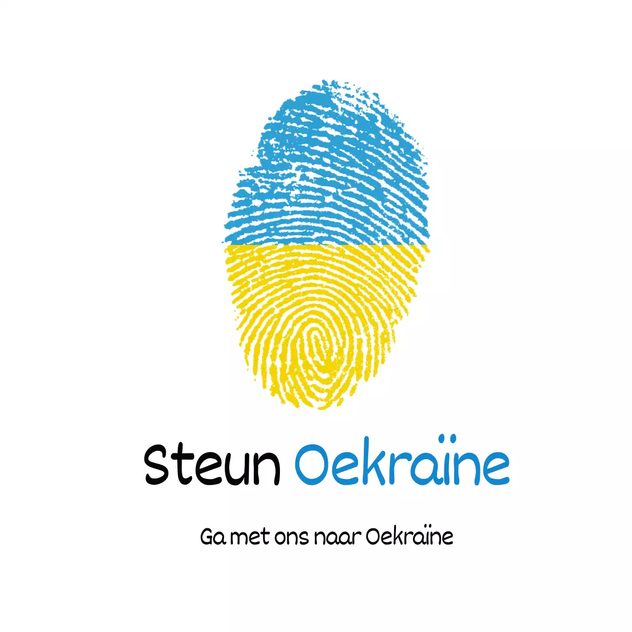 Blauwe en gele anti-oorlogs- en vredesboodschappen in Oekraïne