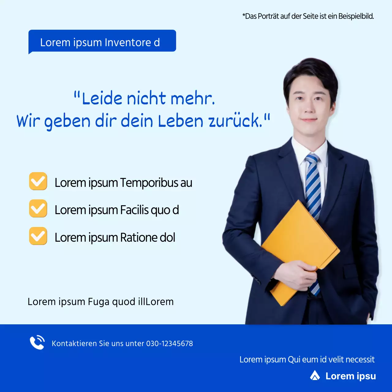 Blaue, saubere, arbeitsrechtliche Einführungsinformationen