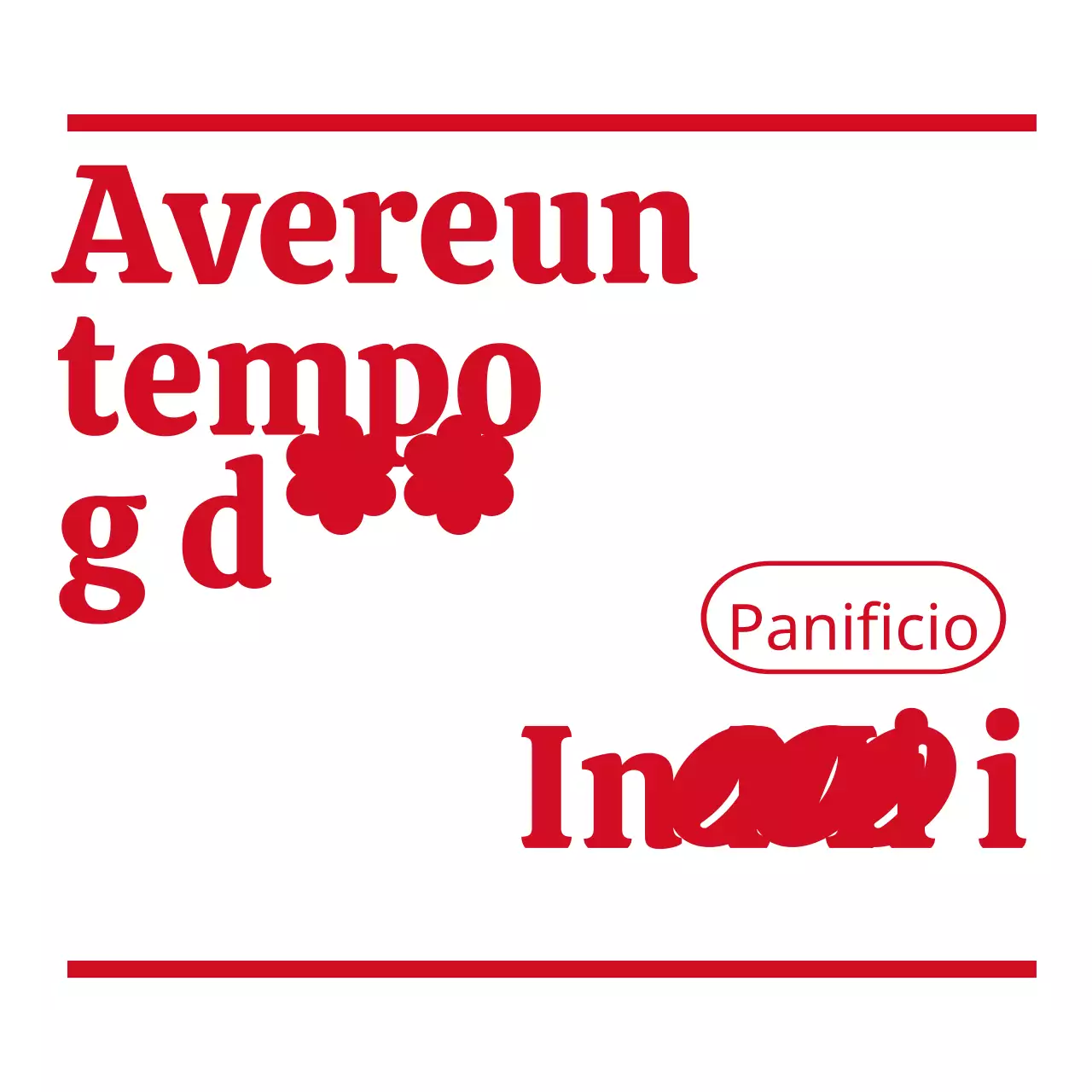 Semplice, simpatica combinazione di testo ed emoji stile caffè in rosso