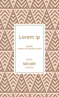 Etiqueta difusora triangular rosa-marrón