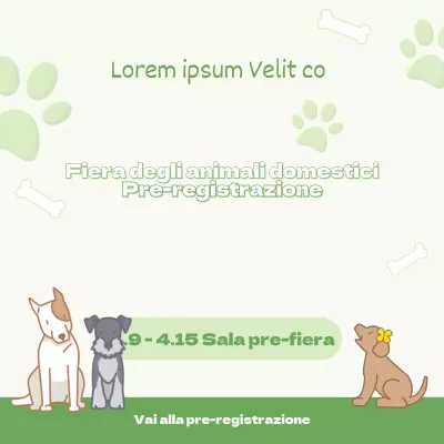 Promuovere la Fiera degli animali domestici sui social media in verde