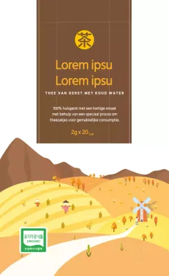 Groene illustratie schoon voedsel label