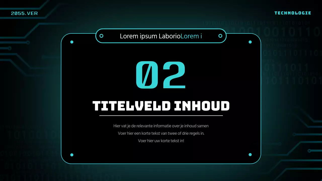 Zwarte en blauwe neonaccenten kijken vooruit naar toekomstige tech trends
