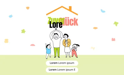 Pastellfarbene Familienillustrationen in einer Vielzahl von Farben Wohlfahrtszentrum