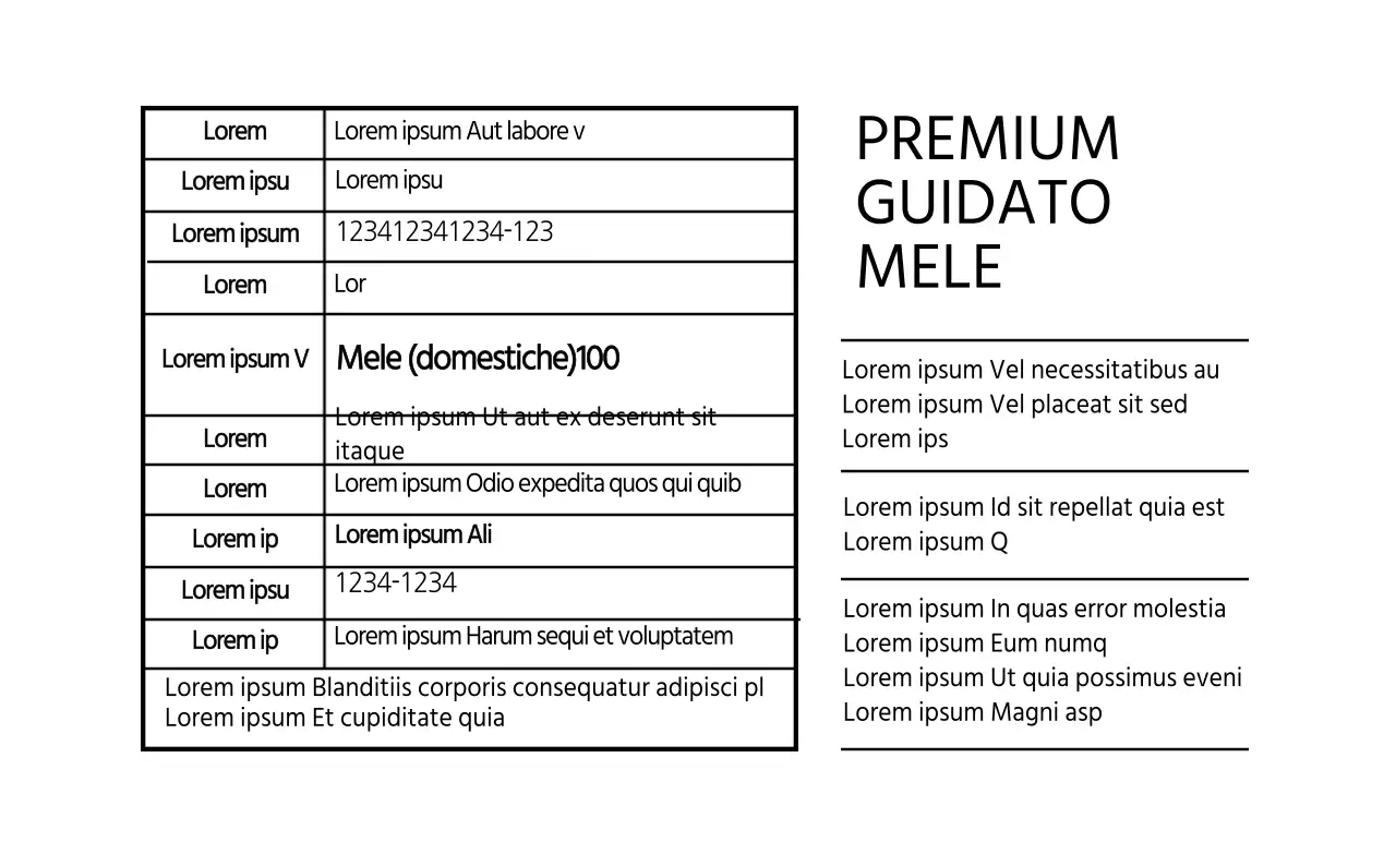 Etichetta semplice di dettaglio alimentare a riga bianca
