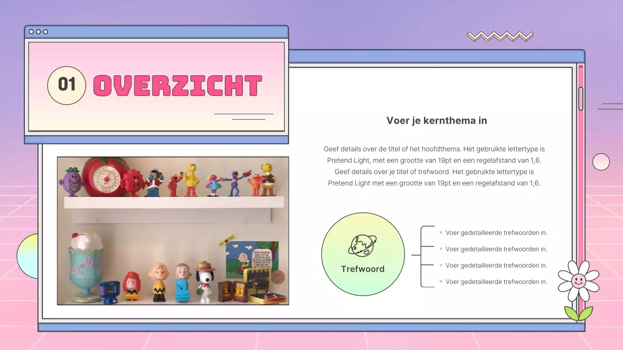 Een kitscherig bedrijfsprofiel met roze kleurverlopen