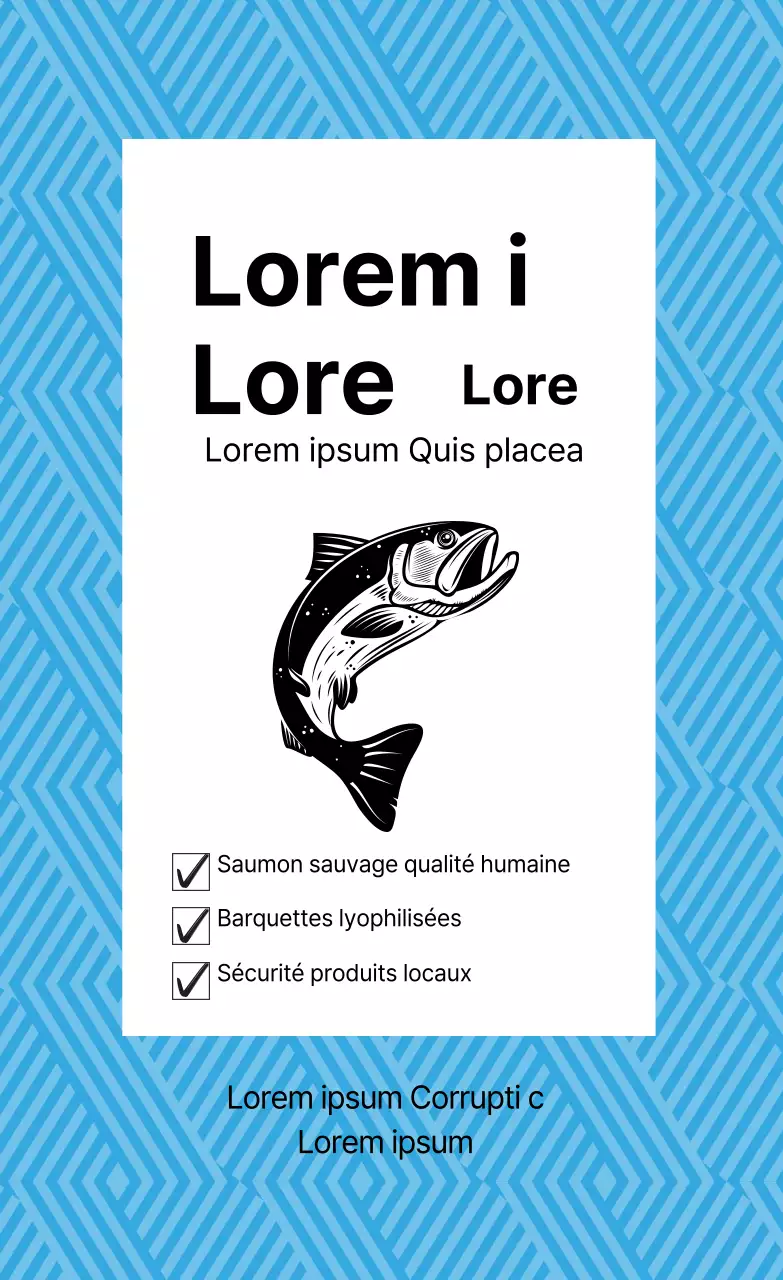Étiquette de friandises pour animaux de compagnie à motif illustré bleu