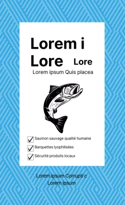 Étiquette de friandises pour animaux de compagnie à motif illustré bleu