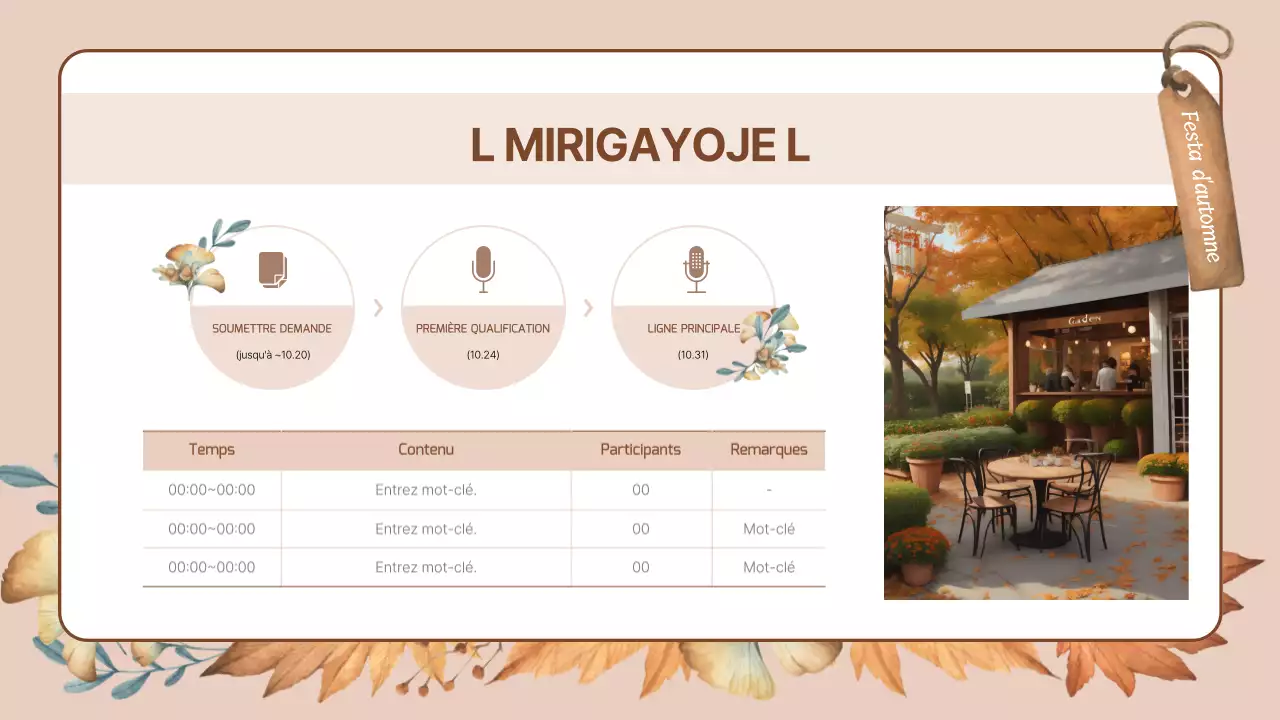 Votre guide des événements automnaux orange et naturels