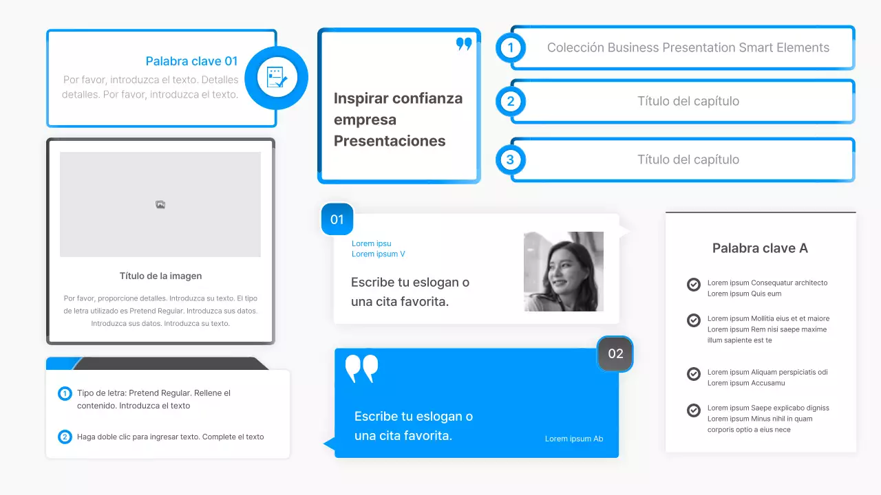 Informe corporativo con un moderno estilo degradado en blanco y azul