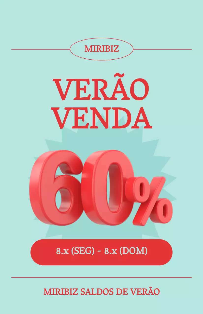 Promoção de saldos de verão com um fundo azul