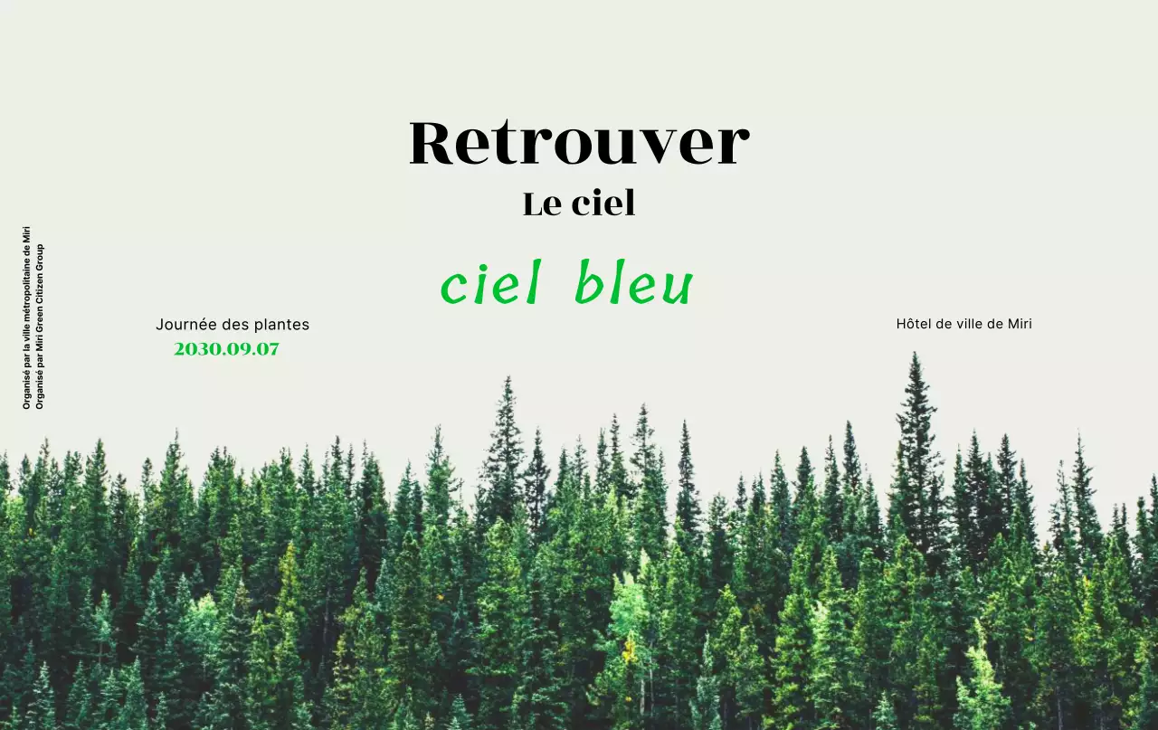 Une célébration simple de la Journée de l'arbre en beige et vert