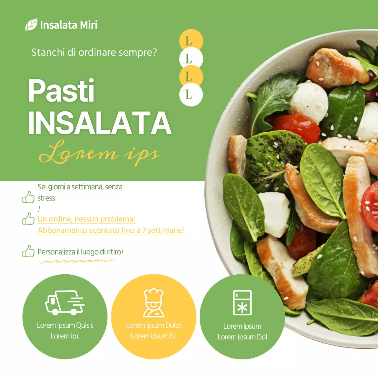 Abbonatevi a un servizio di abbonamento per insalate verdi