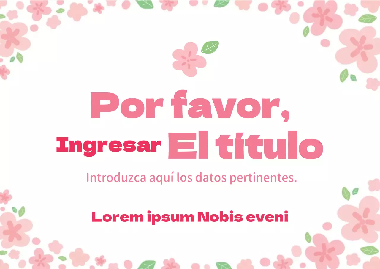 Ilustración de una flor rosa primaveral