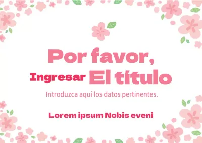 Ilustración de una flor rosa primaveral