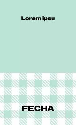 Etiquetas de cocina a cuadros color menta