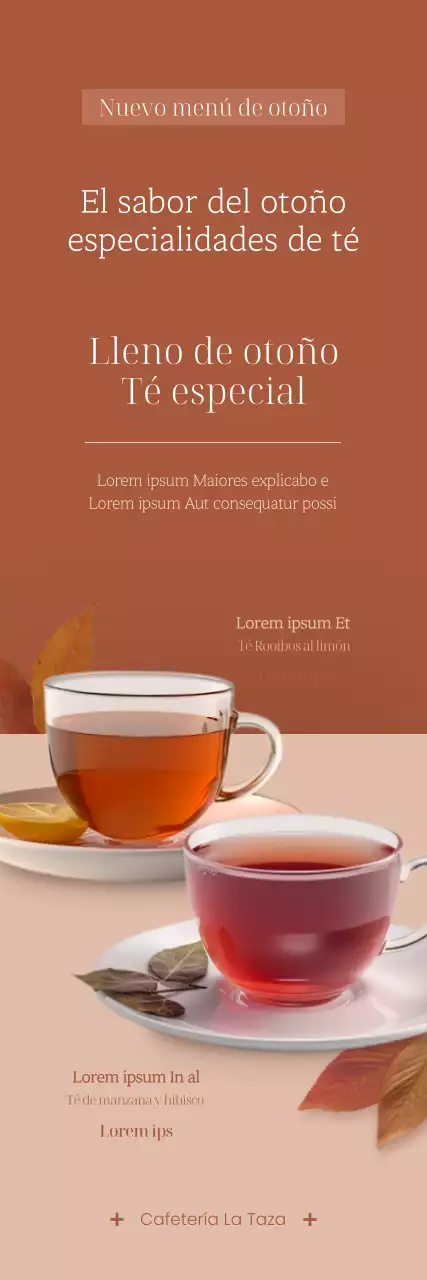 Guía de los nuevos menús de otoño de las cafeterías con un toque lujoso y naranja oscuro