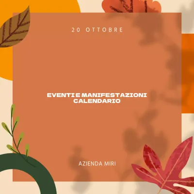 Annuncio di un evento autunnale marrone e tropicale