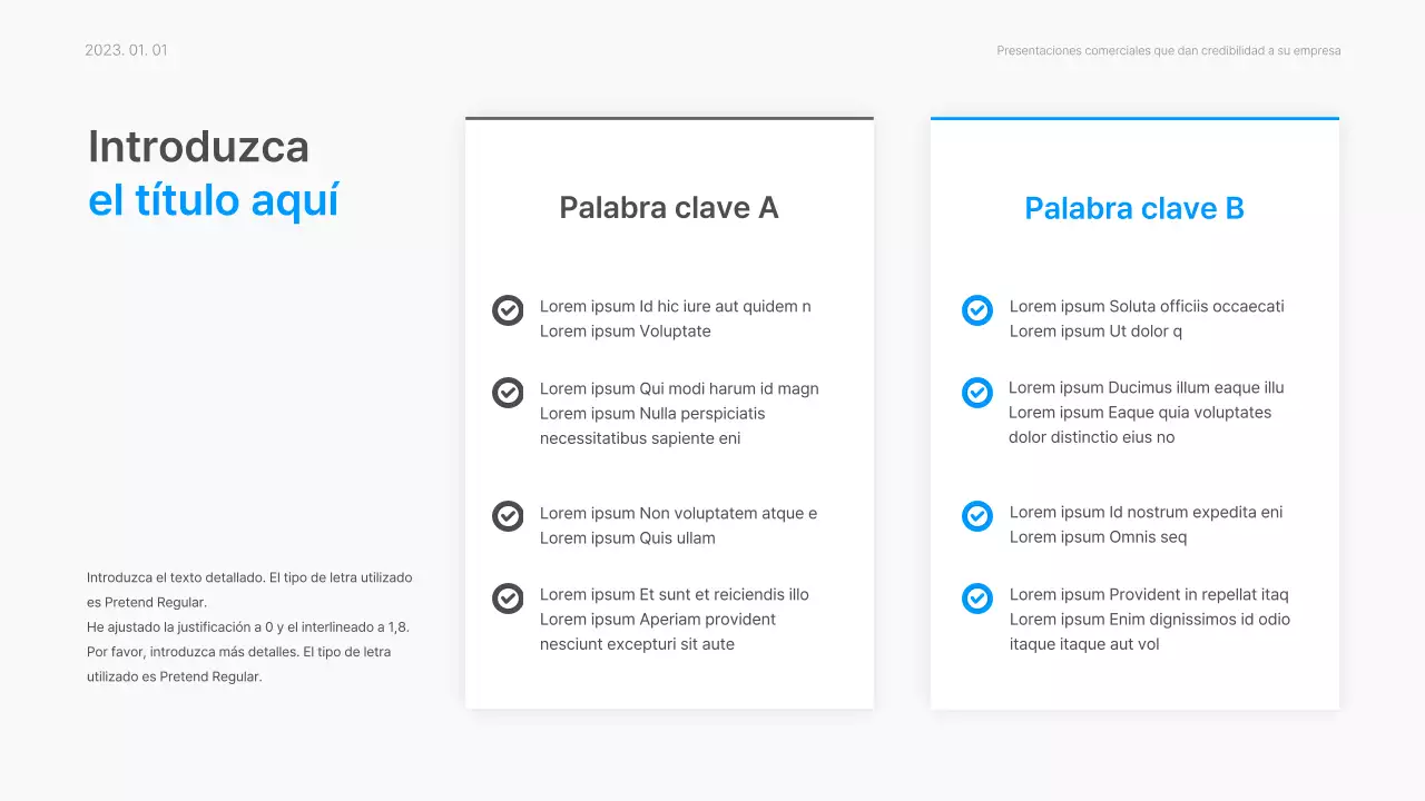 Informe corporativo con un moderno estilo degradado en blanco y azul
