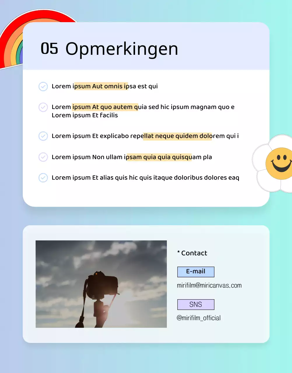 Kitscherig mauve en lichtblauw korte filmwedstrijd instructies