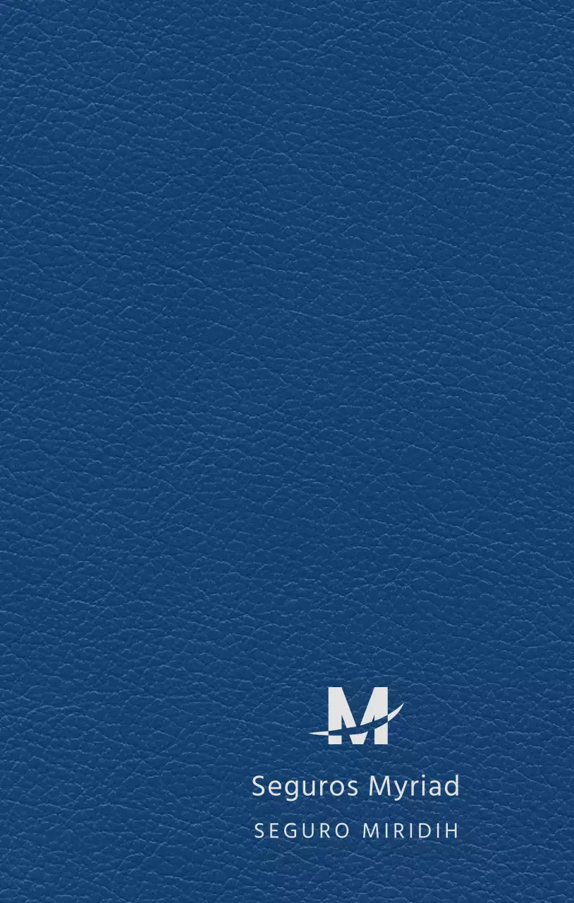 Agenda de empresa con el logotipo de la compañía de seguros