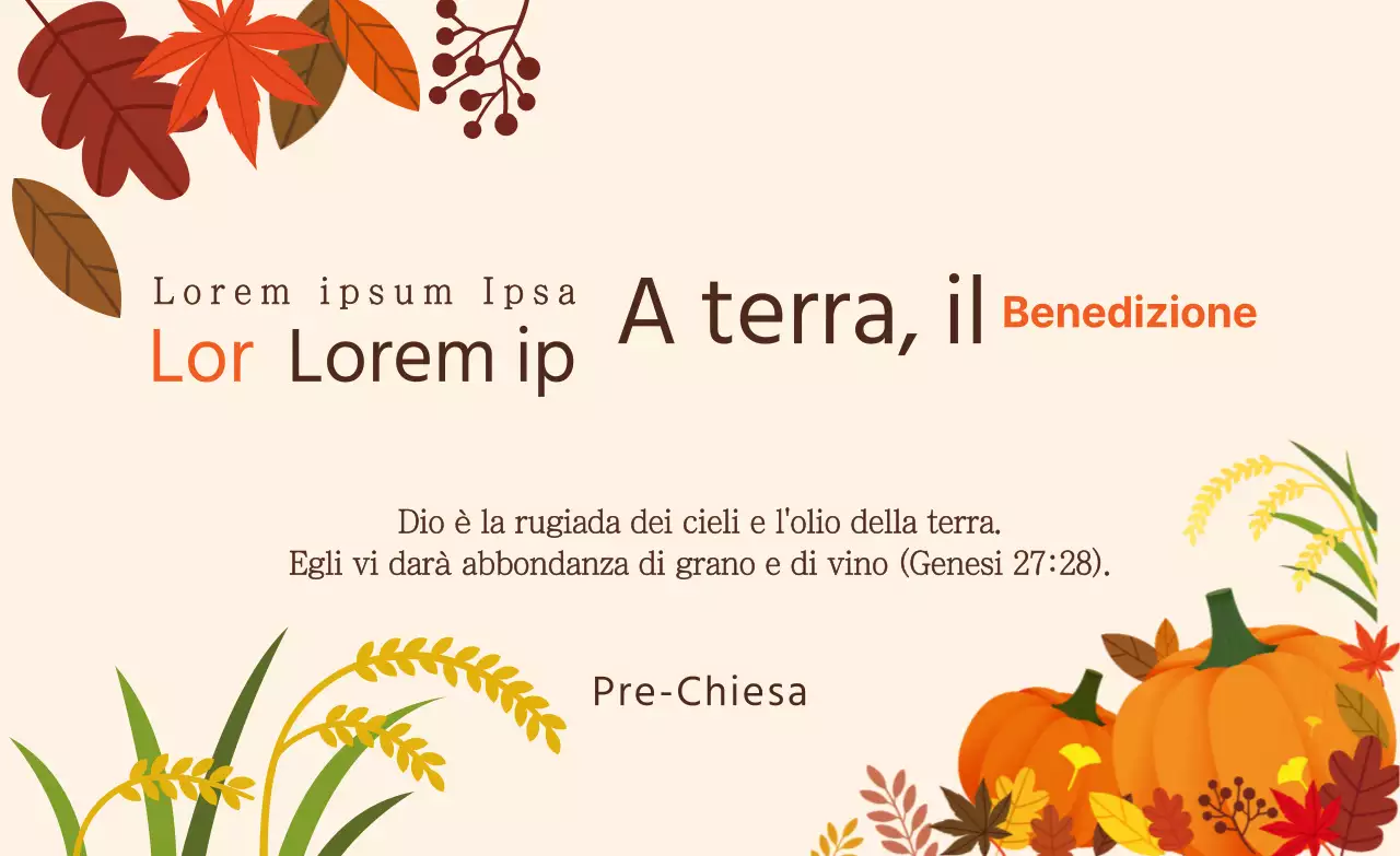 Chiesa di ringraziamento autunnale arancione