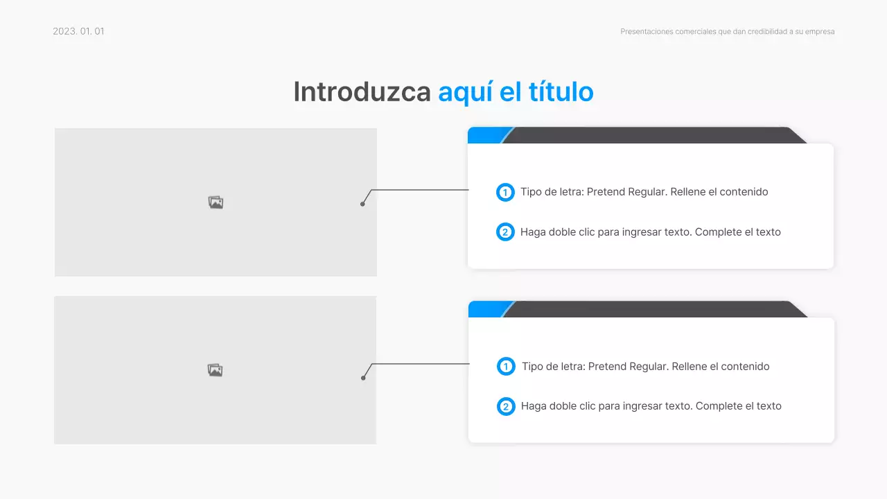 Informe corporativo con un moderno estilo degradado en blanco y azul