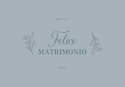 Lussuose buste per inviti di nozze con testo e illustrazioni floreali