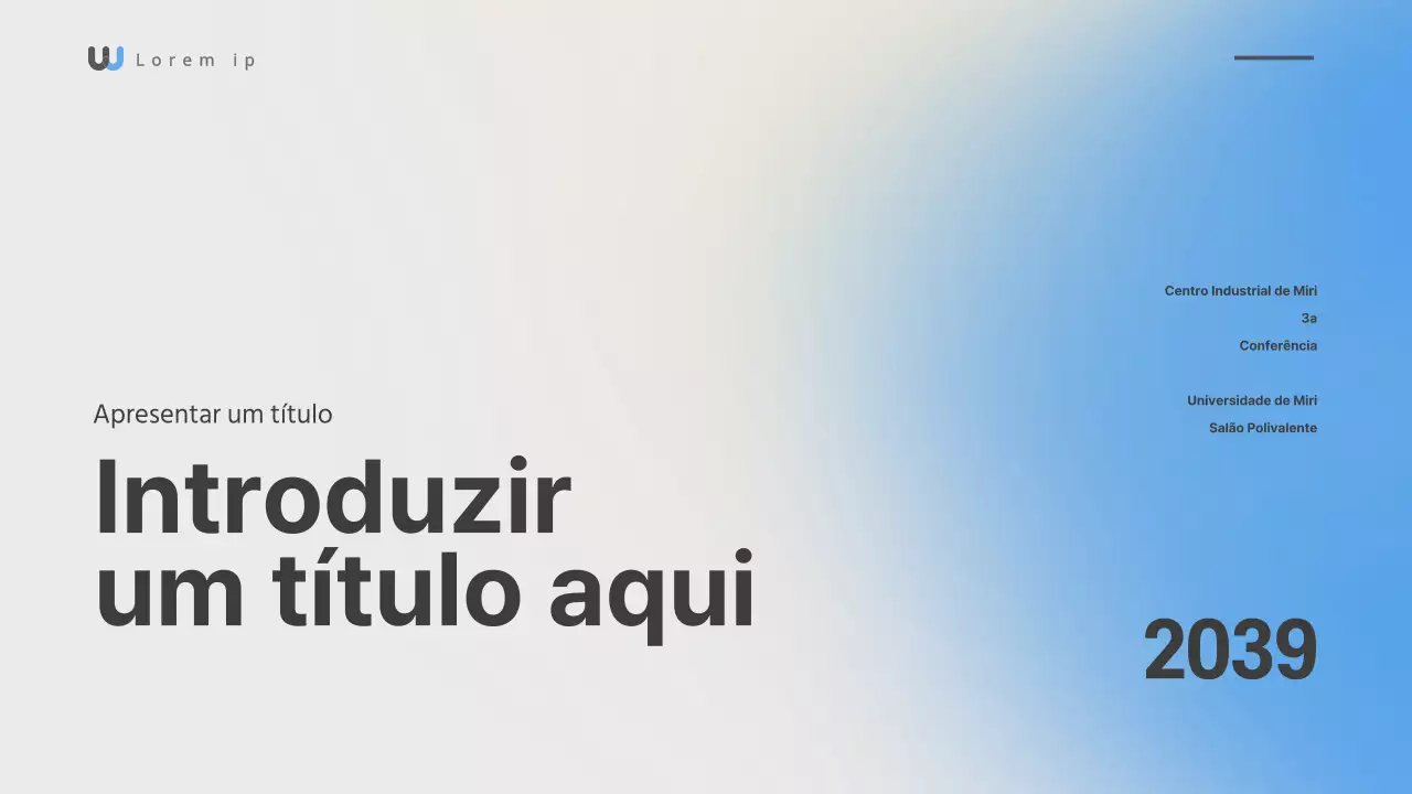 Apresentação do gradiente esbatido