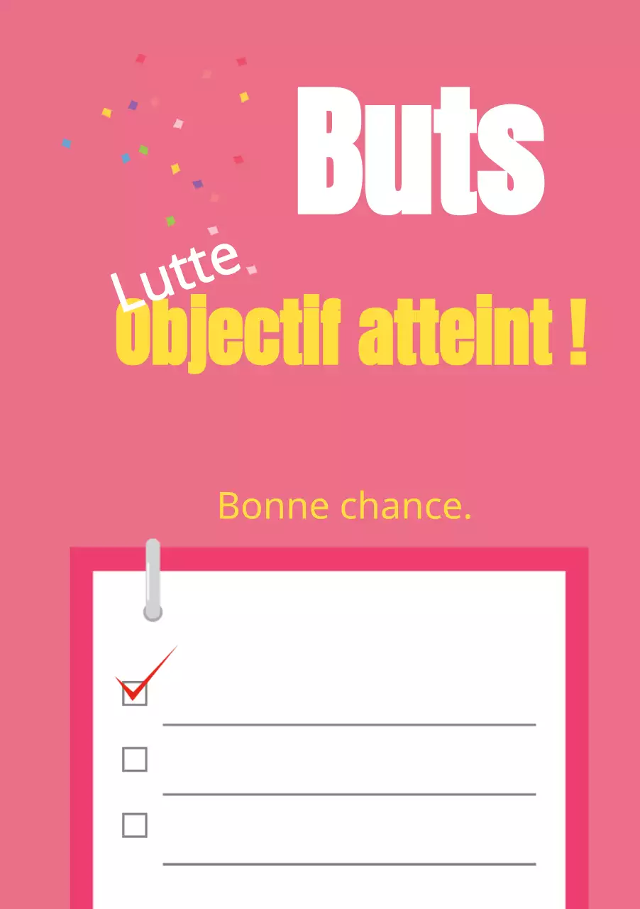 Objectif atteint pour l'illustration rose simple