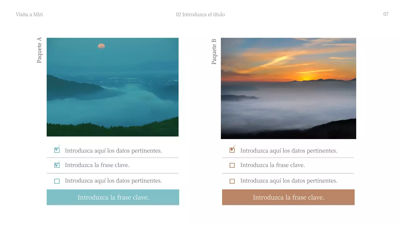 Presentaciones de viajes