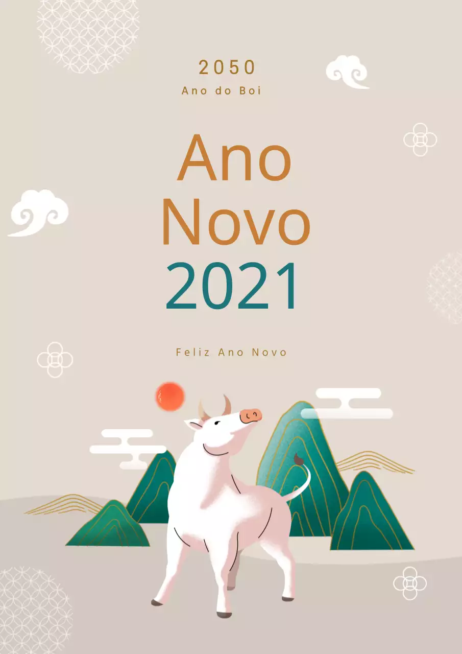 Evento de cartões de felicitações de Ano Novo