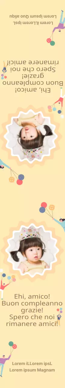 Festa di compleanno con foto gialle