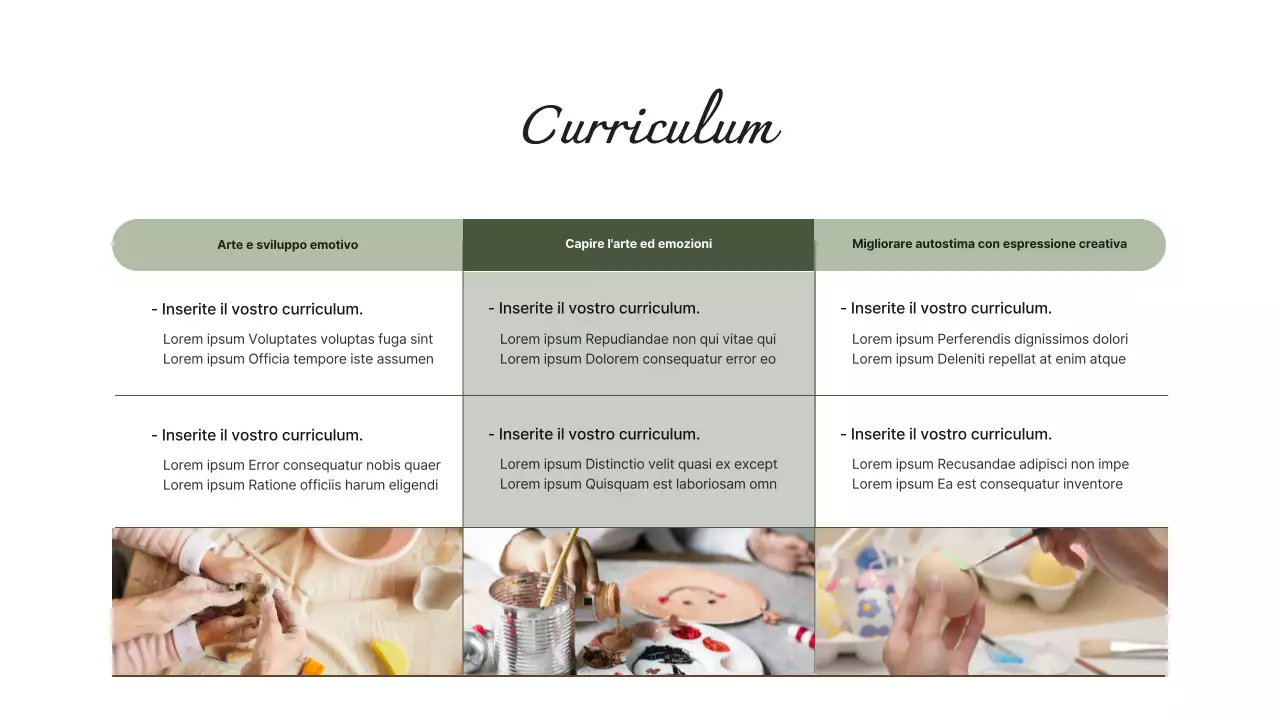 Portfolio del docente di psicologia dell'arte verde e semplice