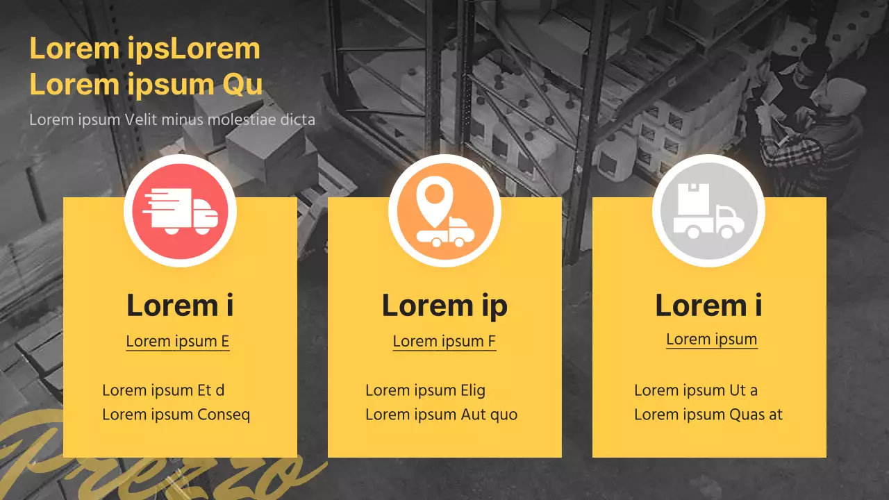 Introduzione di un semplice quickservice giallo e nero