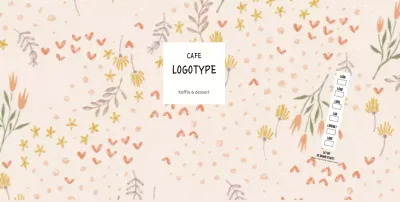 Beige geïllustreerd bloemenpatroon