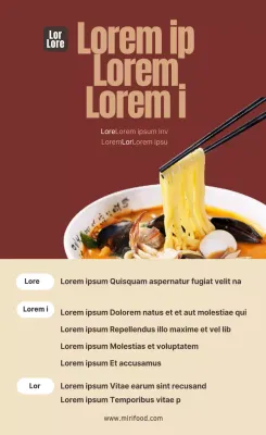 Photo et recette de nouilles rouges udon autocollant pour kit de repas