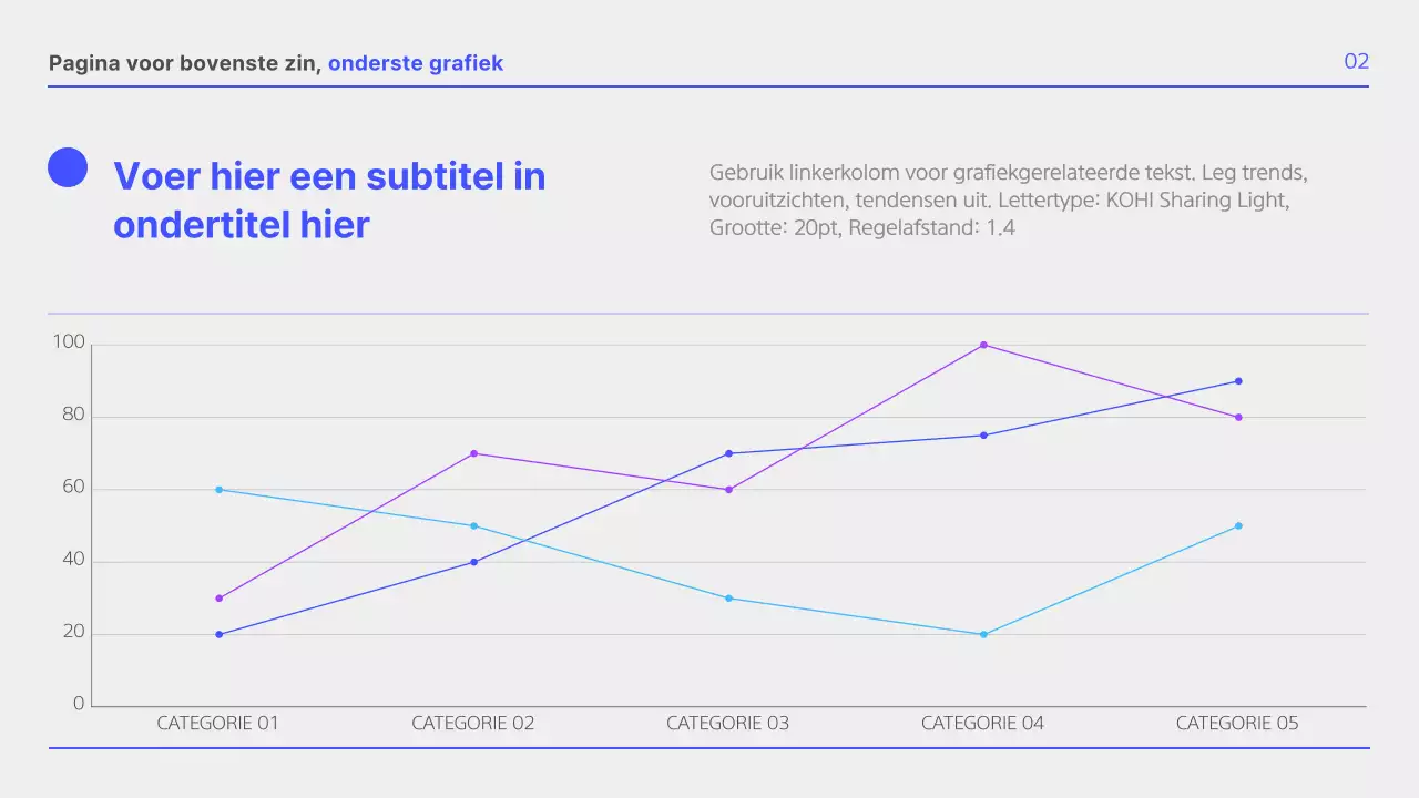 Eenvoudig blauw en wit zakelijk lay-outrapport