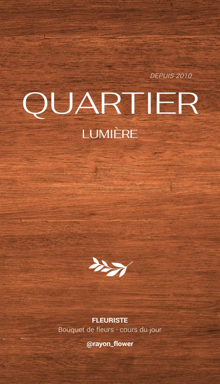 Illustration d'une simple feuille blanche avec une flèche indiquant l'emplacement d'un magasin de fleurs.