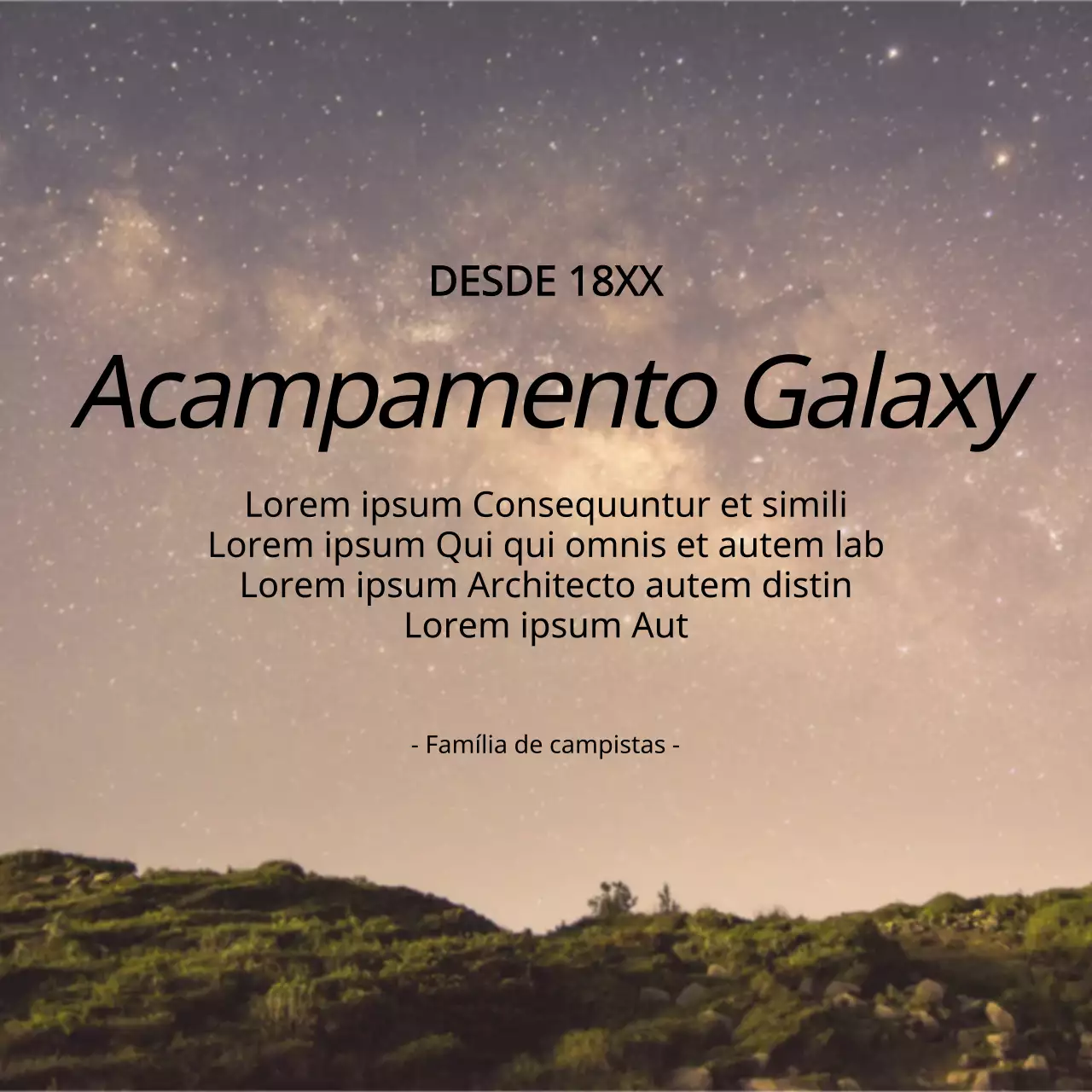 Acampamento Galaxy