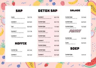 Frame licht fruitpatroon menu3